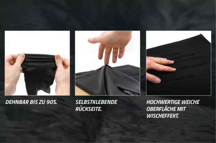 indivitara® Premium - selbstklebender Mikrofaserstoff Premium - Meterware - verschiedene Farben